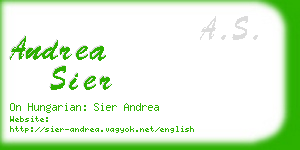 andrea sier business card